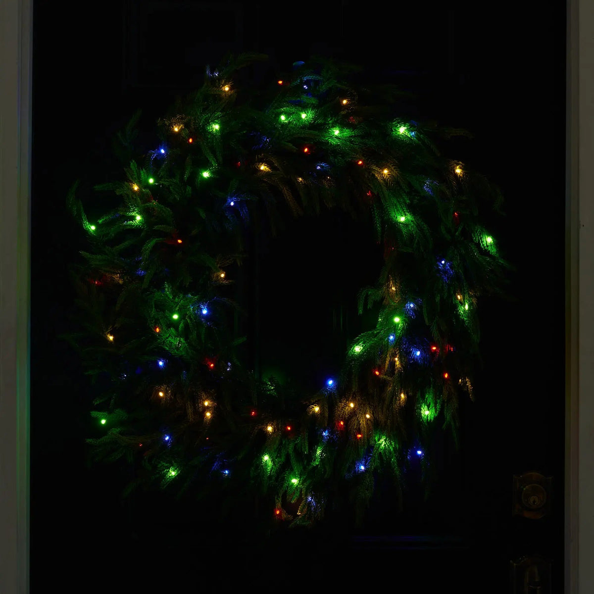 Yulemere Dual Pre Lit Multicolored Christmas Wreath detail view 9