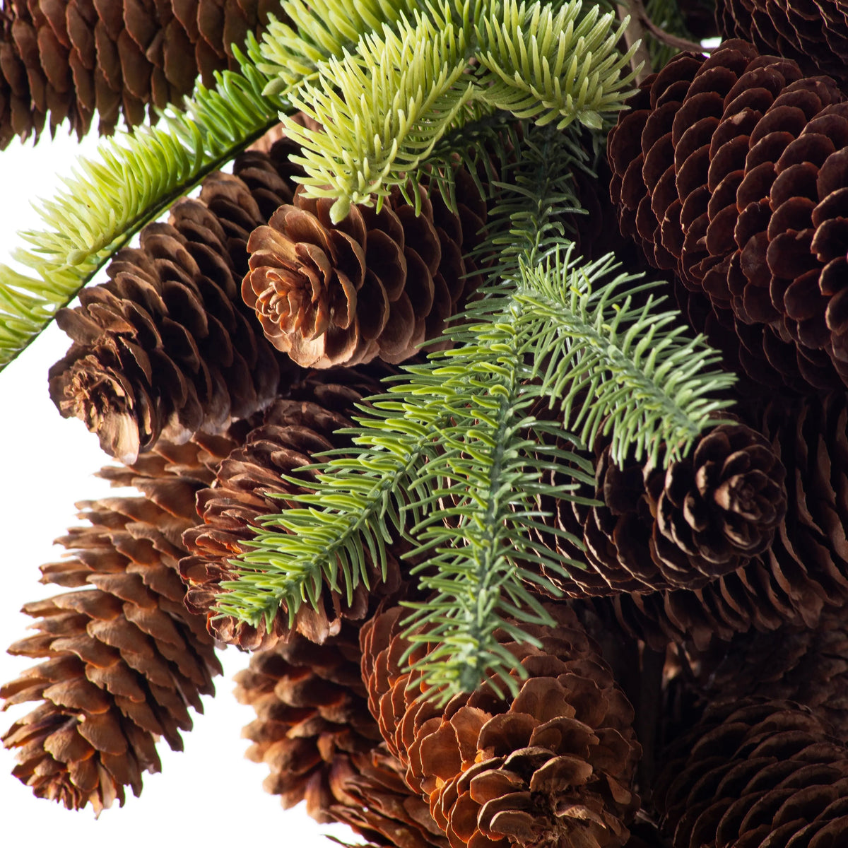 Yulemere Rustic Natural Pinecone and Faux Pine Winter Christmas Swag detail view 2
