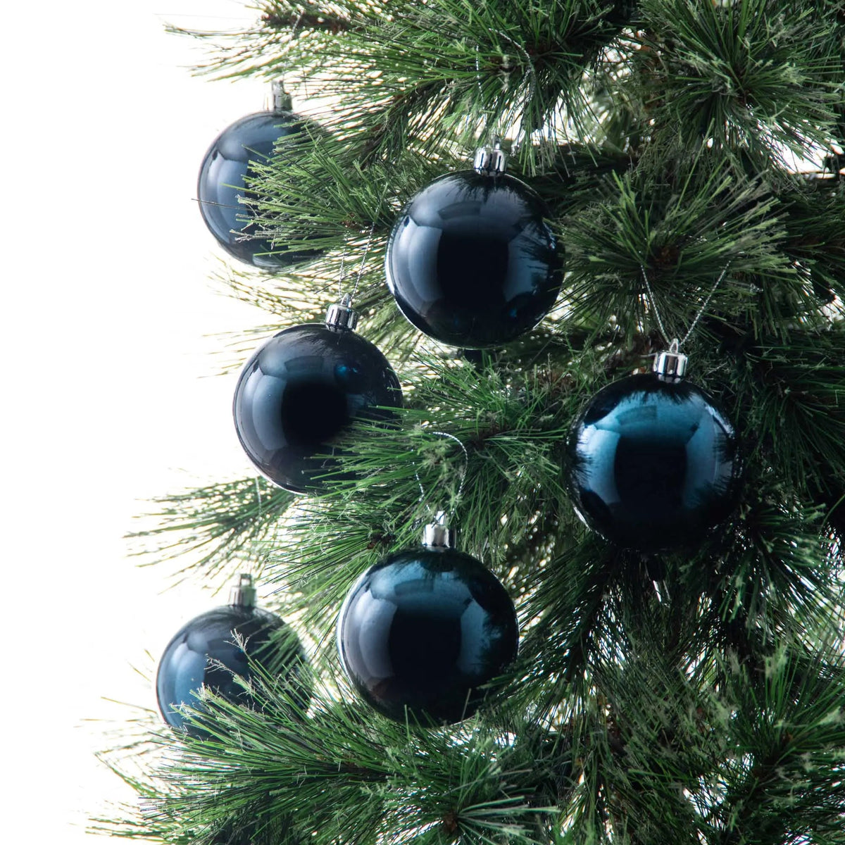 Yulemere Antiqued Midnight Navy Blue Mercury Look Christmas Ornament overall view