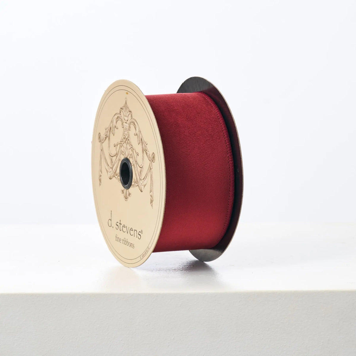 Yulemere Christmas Burgundy Red Taffeta 10 Yard Holiday Bow detail view 2
