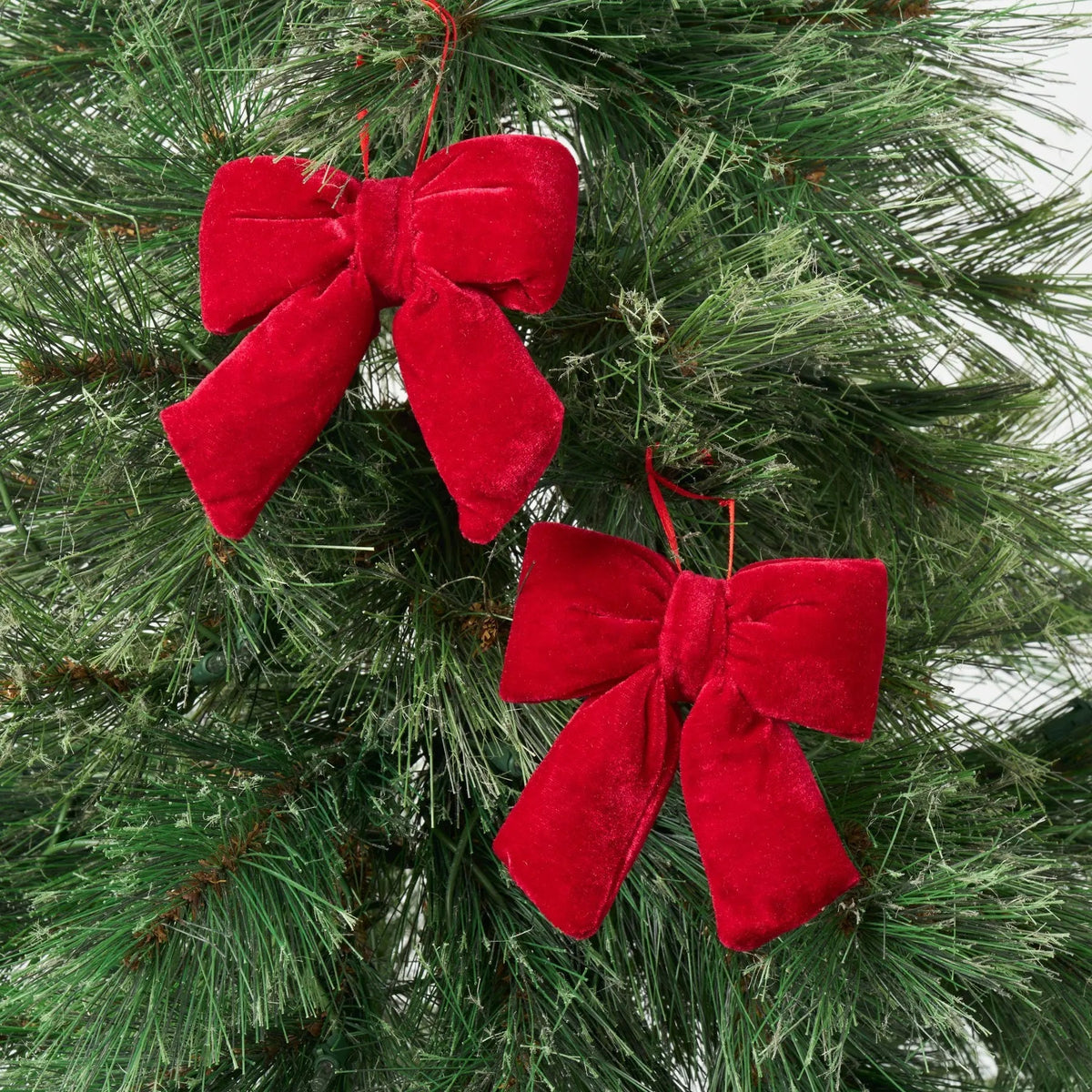 Yulemere Mini Red Velvet Puffed Pillow Christmas Ornament detail view 2