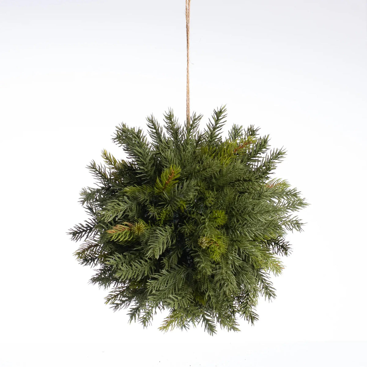 Yulemere 7 Inch Hanging Real Touch Spruce Topiary Decor overall view