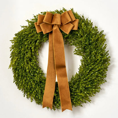 Yulemere Realistic English Boxwood Leaf Christmas Wreath 24 Inch detail view 2
