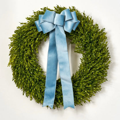 Yulemere Realistic English Boxwood Leaf Christmas Wreath 24 Inch overall view