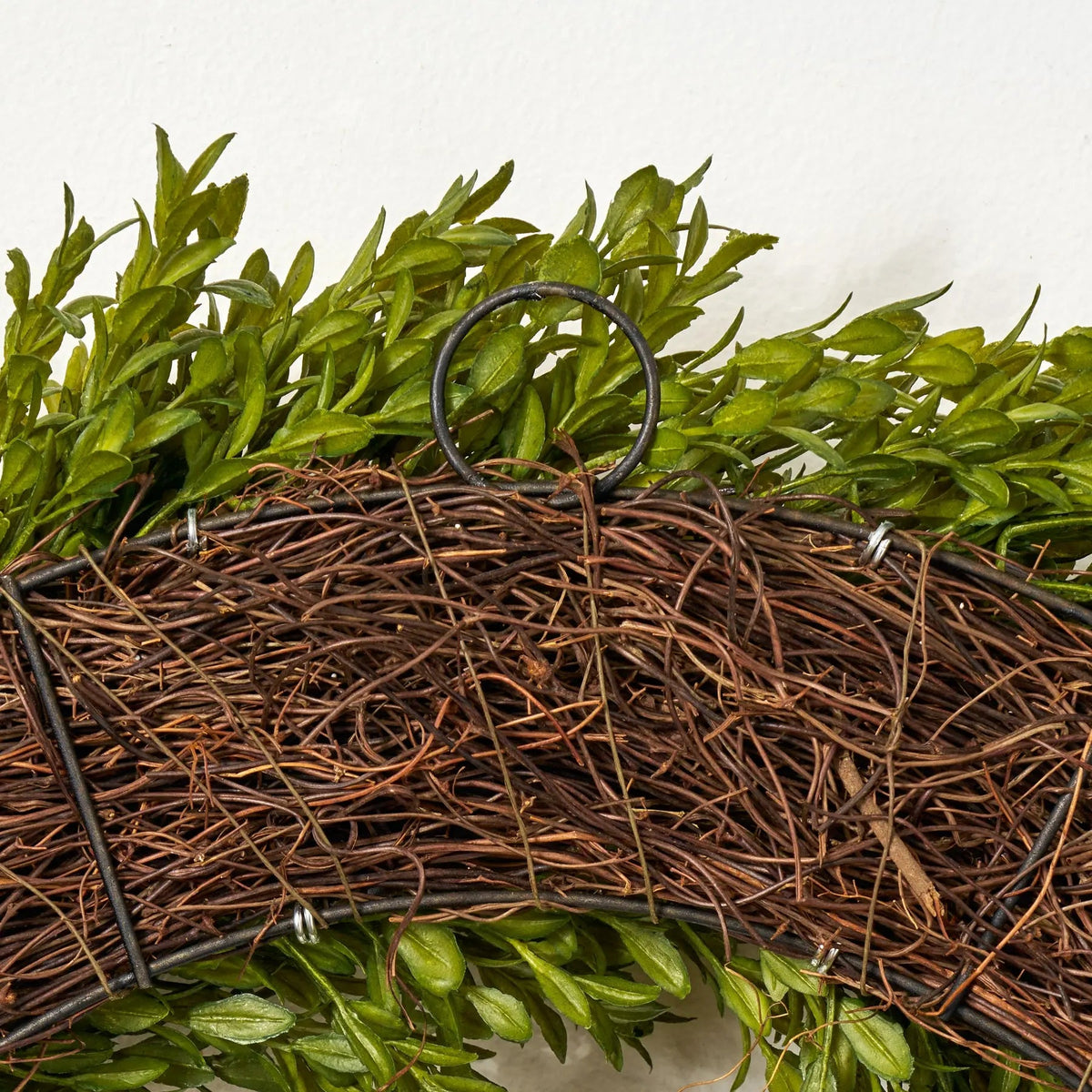 Yulemere Realistic English Boxwood Leaf Christmas Wreath 18 Inch detail view 7