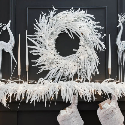 Yulemere Real Touch White Norfolk Christmas Garland detail view 4