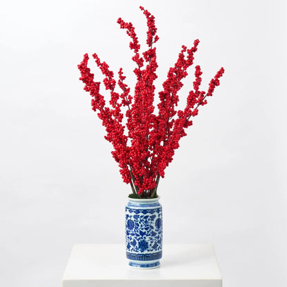 Yulemere Lifelike Red Ilex Berry Spray detail view 2