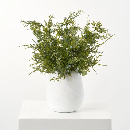 Yulemere Lifelike Juniper Berry Small Faux Topiary Bush detail view 2