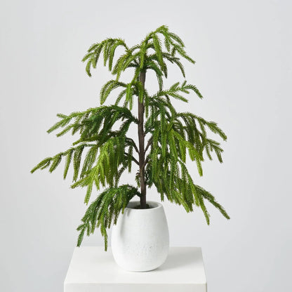 Yulemere Lifelike Real Touch Norfolk Faux Tree Holiday Centerpiece detail view 3