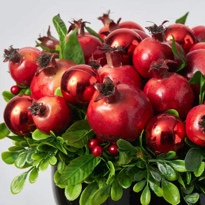 Yulemere Christmas Crown of Pomegranates and Red Ornament detail view 3