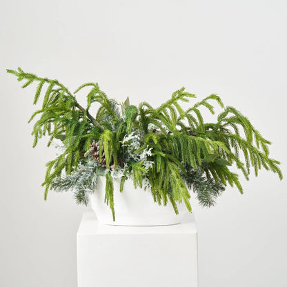Yulemere Real Touch Snowy Norfolk Pine Branch detail view 4