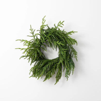 Yulemere Real Touch Norfolk Pine Christmas Wreath detail view 8