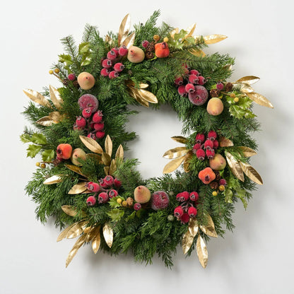 Yulemere Della Robbia Style Christmas Wreath detail view 2