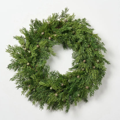 Yulemere Real Touch Seeding Juniper Berry Large Front Door Wreath detail view 5