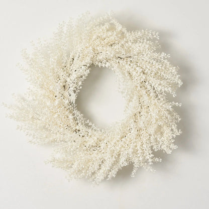 Yulemere Frosted Shimmer Cream Baby S Breath Christmas Wreath detail view 3