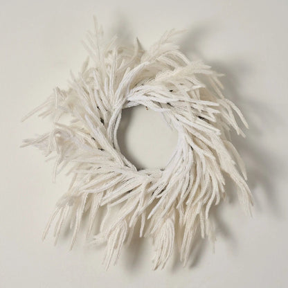 Yulemere Real Touch White Norfolk Christmas Wreath detail view 4