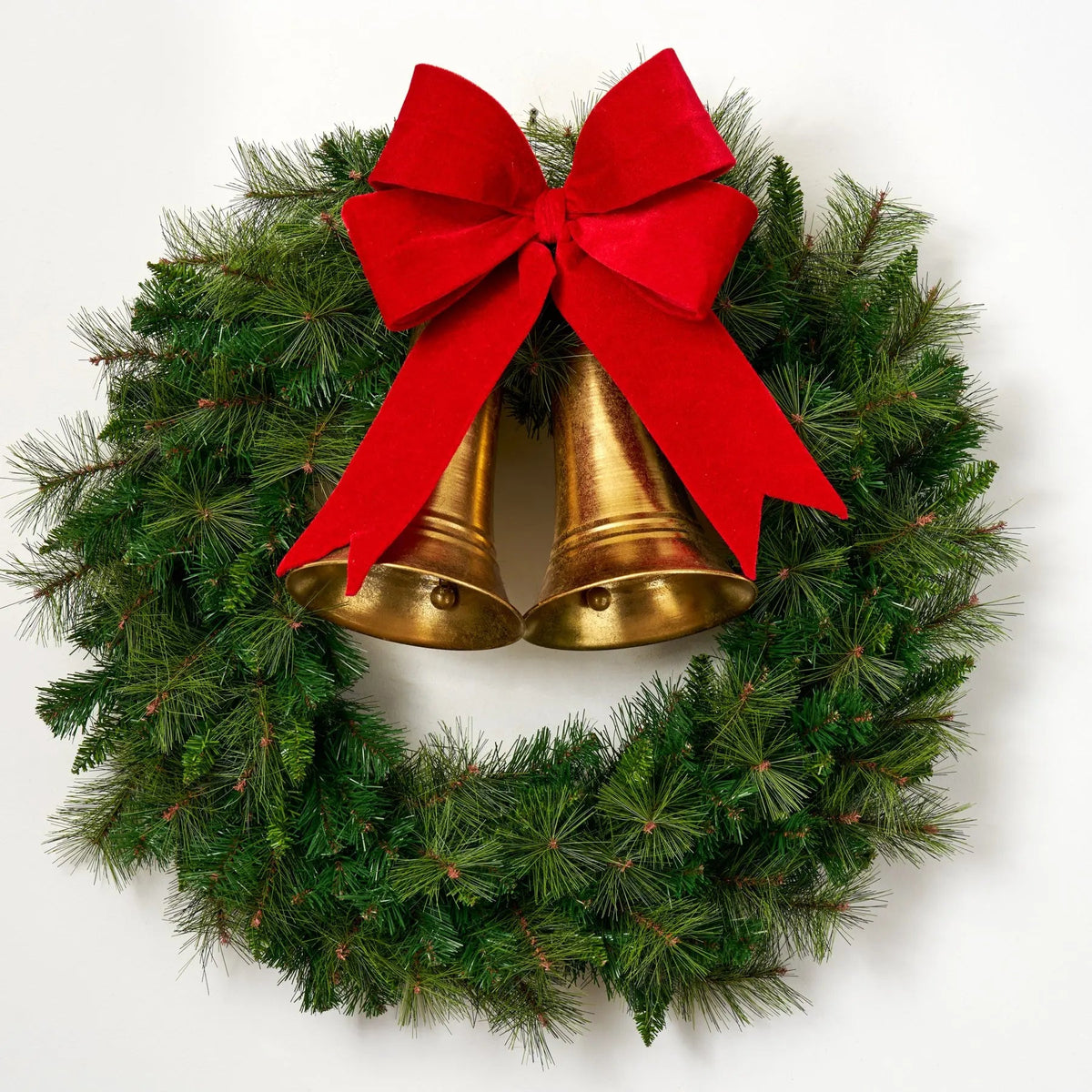Yulemere Carol of the Bells Oversized Gold Carillon Christmas Wreath detail view 4