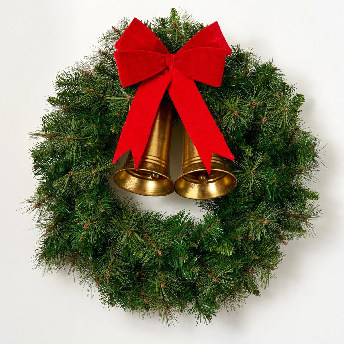 Yulemere Carol of the Bells Oversized Gold Carillon Christmas Wreath detail view 2