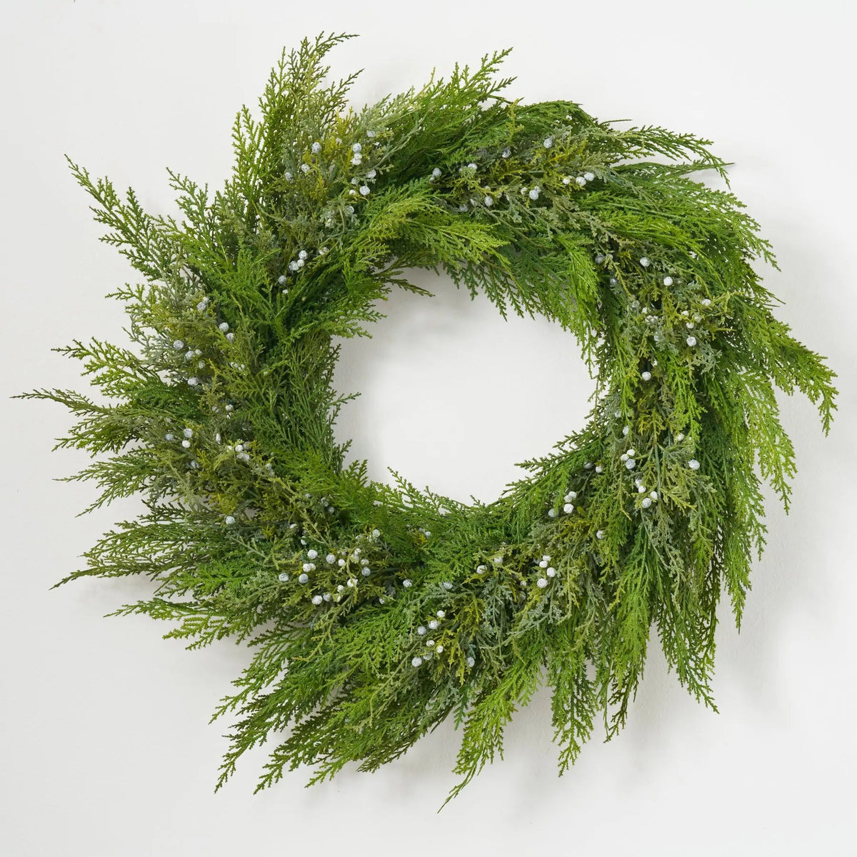 Yulemere Real Touch Lebanon Cedar and Juniper Berry Christmas Wreath detail view 3