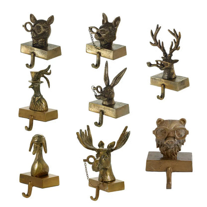 Yulemere Bronzed Aluminum Stocking Holders detail view 2