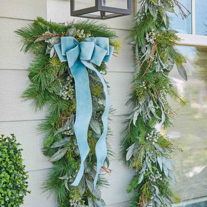 Yulemere Seeded Eucalyptus and Christmas Pine Winter Teardrop Swag detail view 4