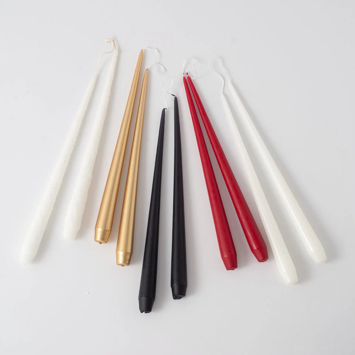 Yulemere Hand Dipped Red Skinny Taper Wax Candle detail view 4