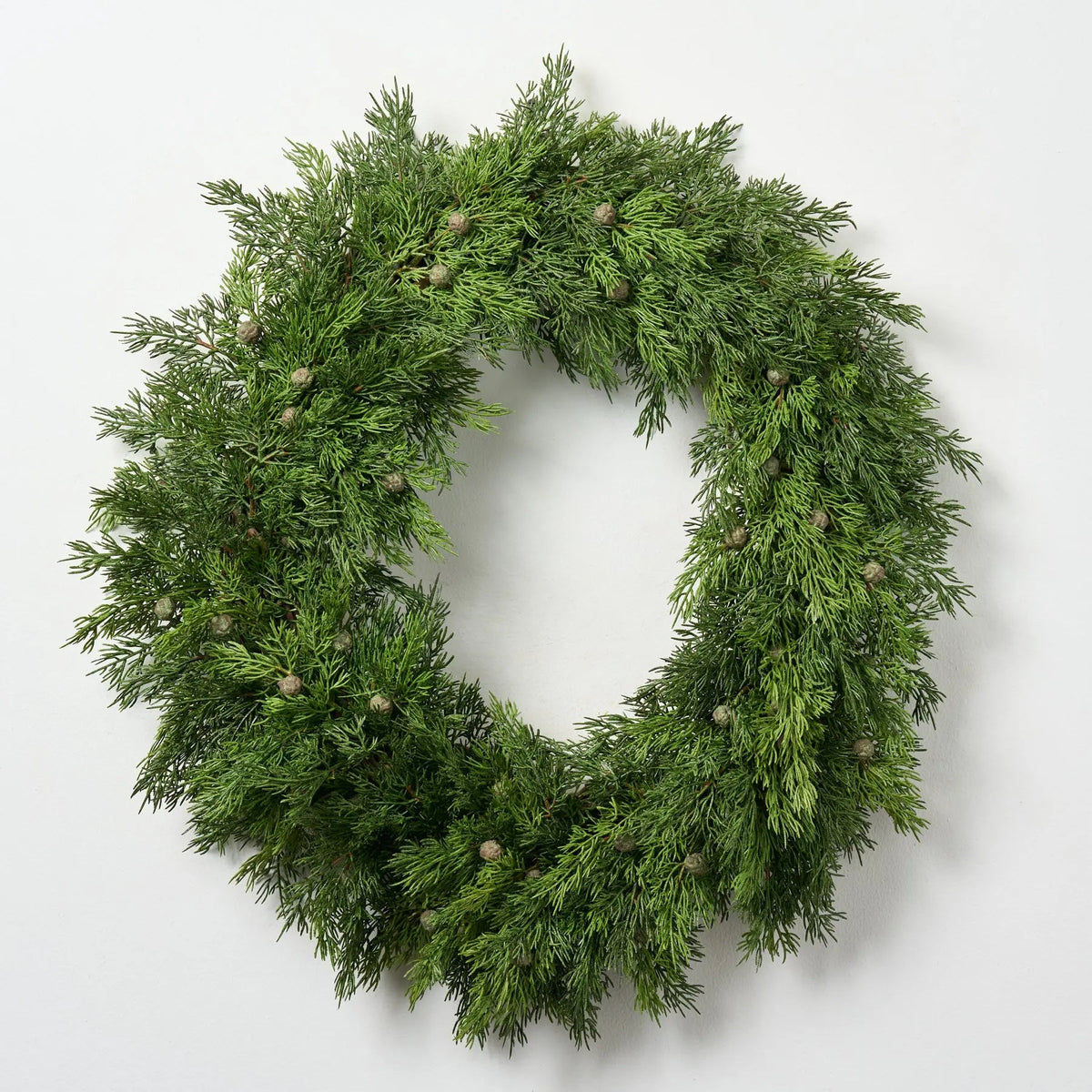 Yulemere Real Touch Seeding Juniper Berry Large Front Door Wreath detail view 3