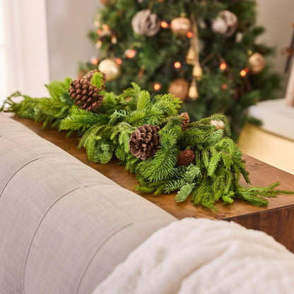 Yulemere Real Touch Norfolk Spruce and Juniper Christmas Swag overall view