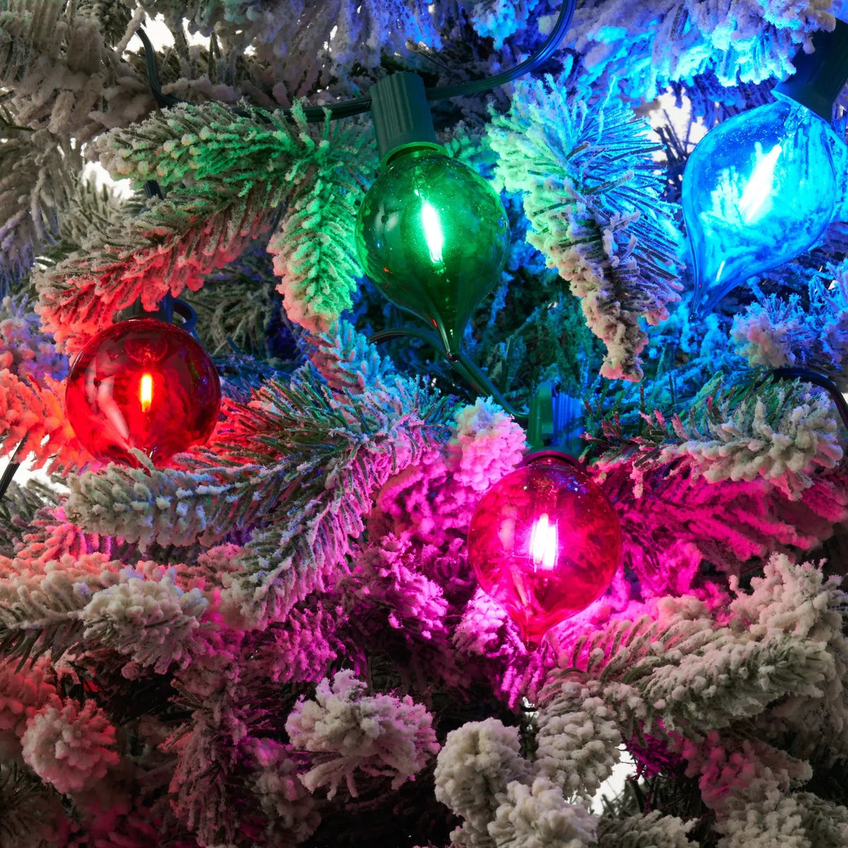 Yulemere Retro Multi Color LED Bulb Light Strand Christmas Garland detail view 2