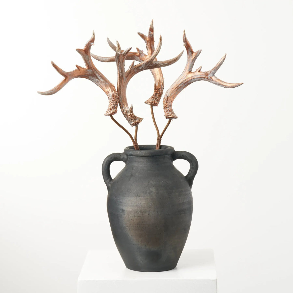 Yulemere Antique Bronzed Brushed Large Deer Antler Holiday Stem detail view 3