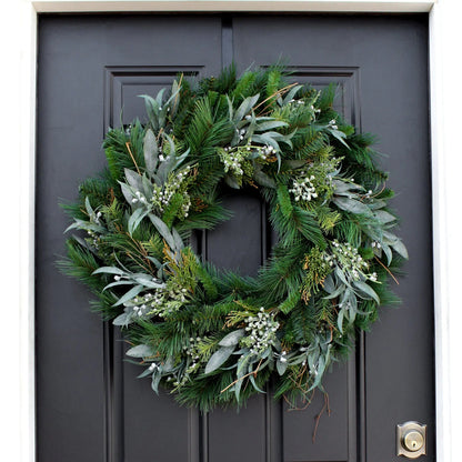 Yulemere Seeded Eucalyptus and Christmas Pine Winter Wreath detail view 7