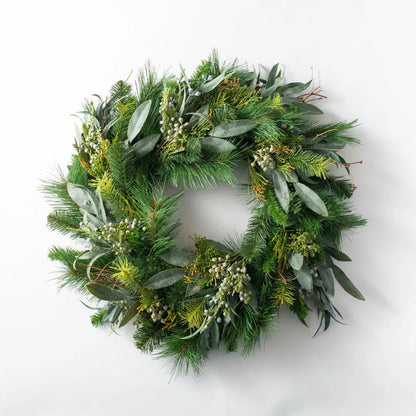 Yulemere Seeded Eucalyptus and Christmas Pine Winter Wreath detail view 5