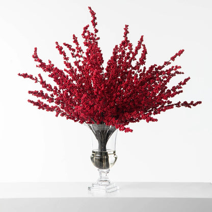 Yulemere Christmas Red Ilex Berry Branch overall view