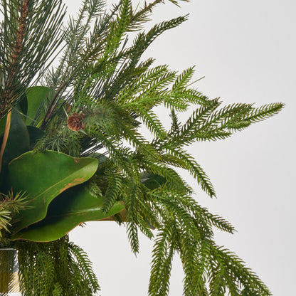 Yulemere Norfolk and Scotch Pine Holiday Centerpiece detail view 2