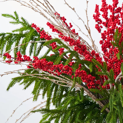 Yulemere Red Ilex Berry Snowy Branch detail view 3