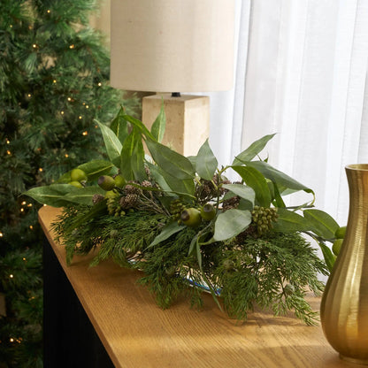 Yulemere Lifelike Cedar Seed Pod Eucalyptus Holiday Centerpiece detail view 3