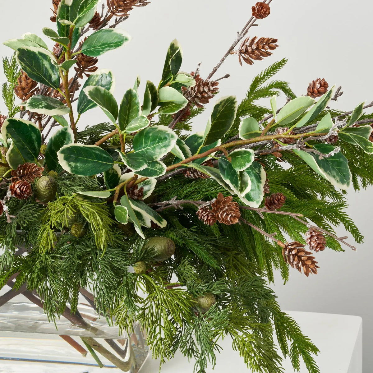 Yulemere Winter Forrest Melody and Real Touch Norfolk Pine Holiday Stem detail view 3