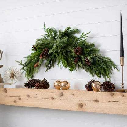 Yulemere Real Touch Norfolk Spruce and Juniper Christmas Swag detail view 3