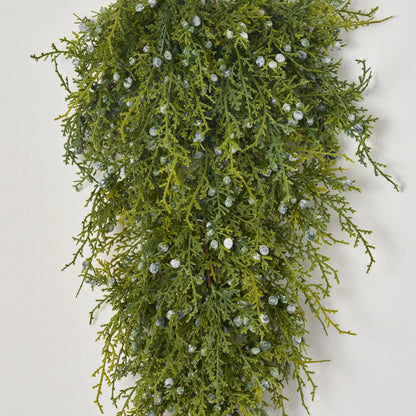 Yulemere Seeding Winter Juniper Berry Greenery Classic Christmas Swag detail view 2