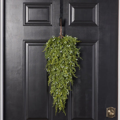 Yulemere Seeding Winter Juniper Berry Greenery Classic Christmas Swag detail view 4