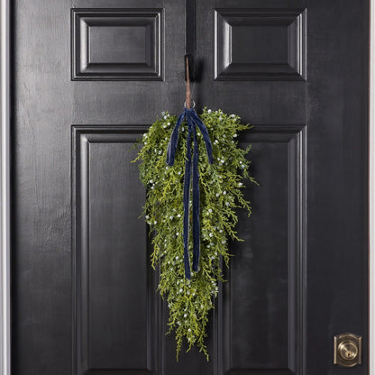Yulemere Seeding Winter Juniper Berry Greenery Classic Christmas Swag detail view 7