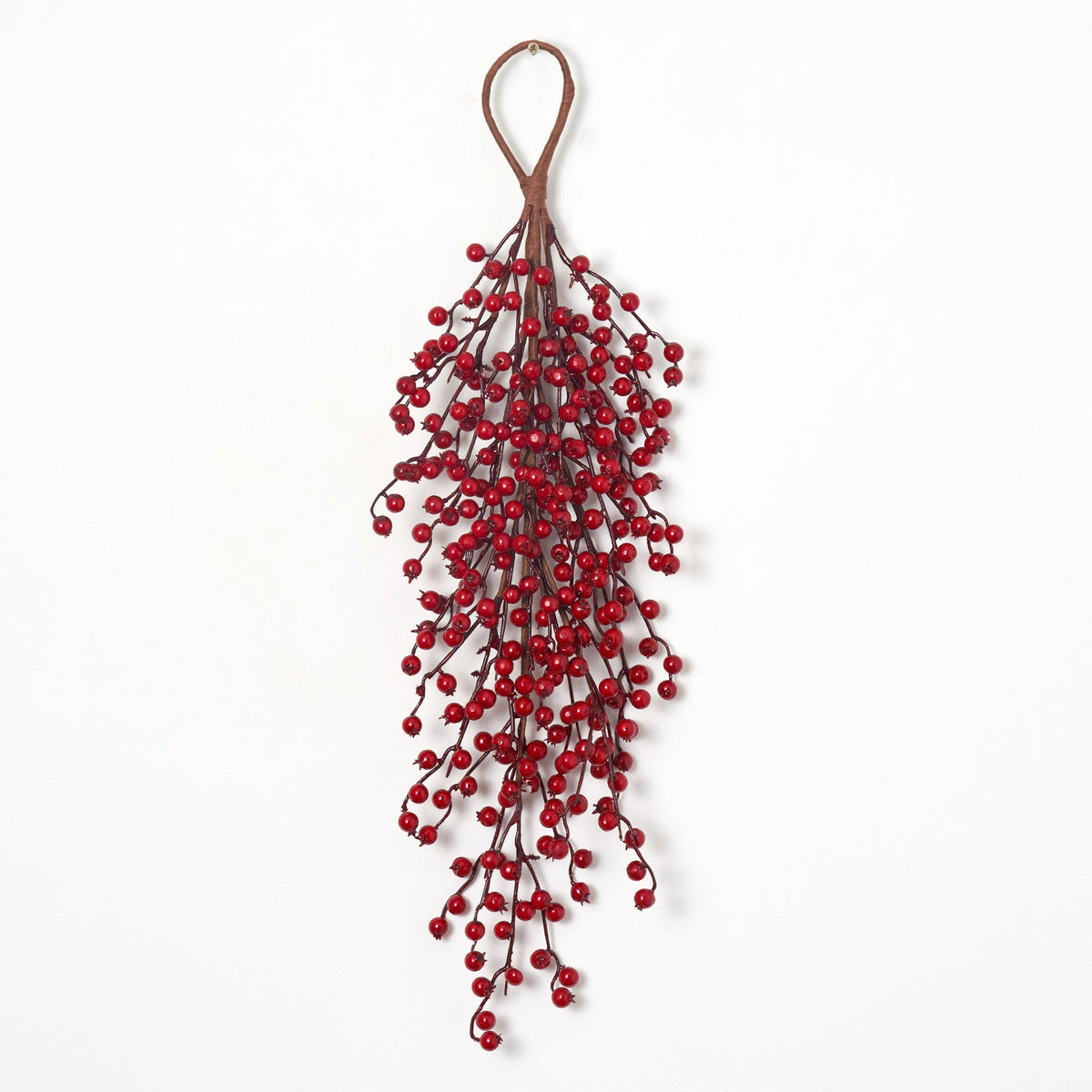 Yulemere Deluxe Waterproof Red Berry Winter Teardrop Swag detail view 3