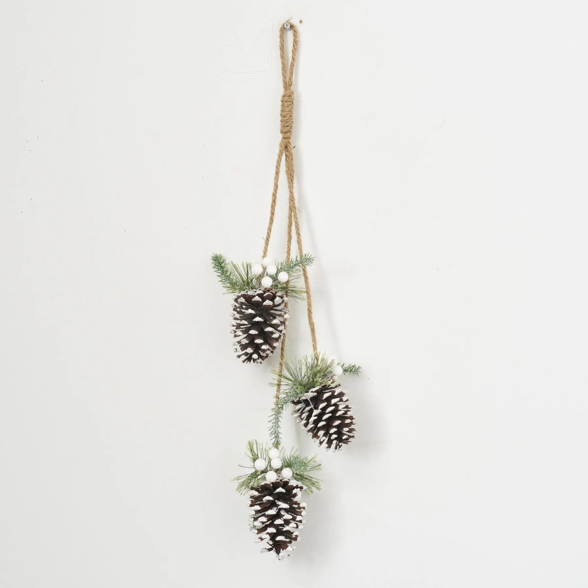 Yulemere Hanging Frosted Pinecone Christmas Decor Swag detail view 2