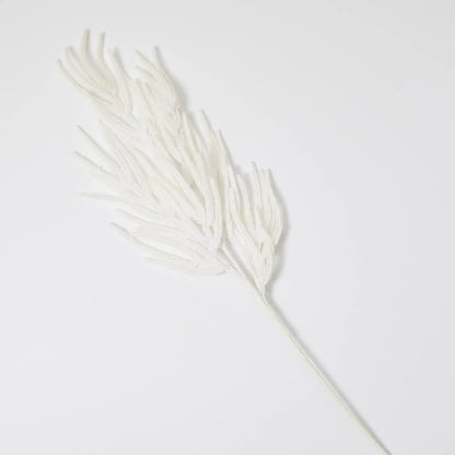 Yulemere Real Touch Flocked White Norfolk Pine Branch overall view