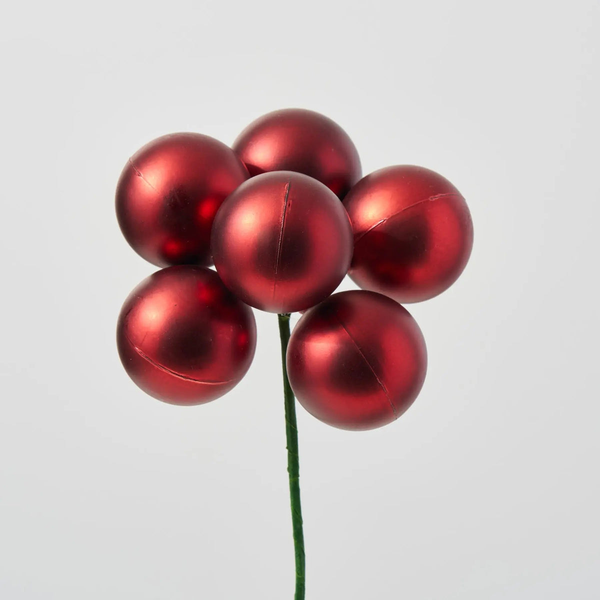 Yulemere Matte Burgundy Red VP Ball Ornament Pick 8 Inch overall view