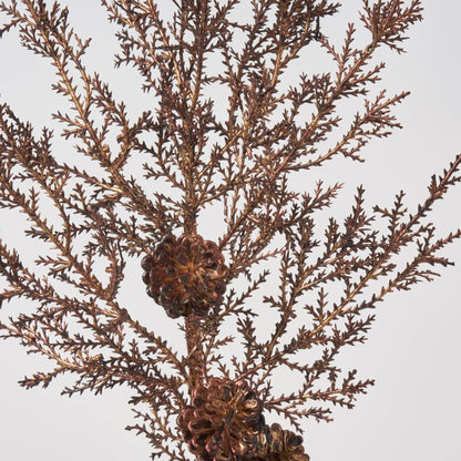 Yulemere Copper Cedar and Bronze Metallic Pinecone Branch Spray detail view 2