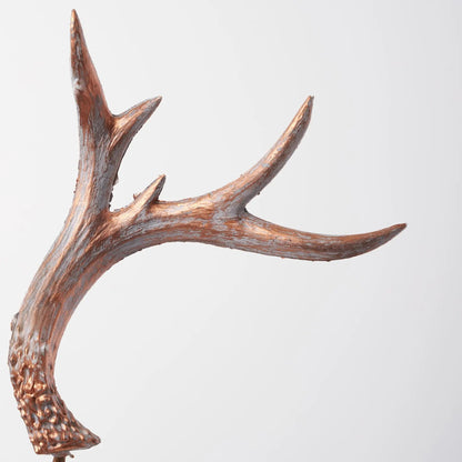 Yulemere Antique Bronzed Brushed Large Deer Antler Holiday Stem overall view