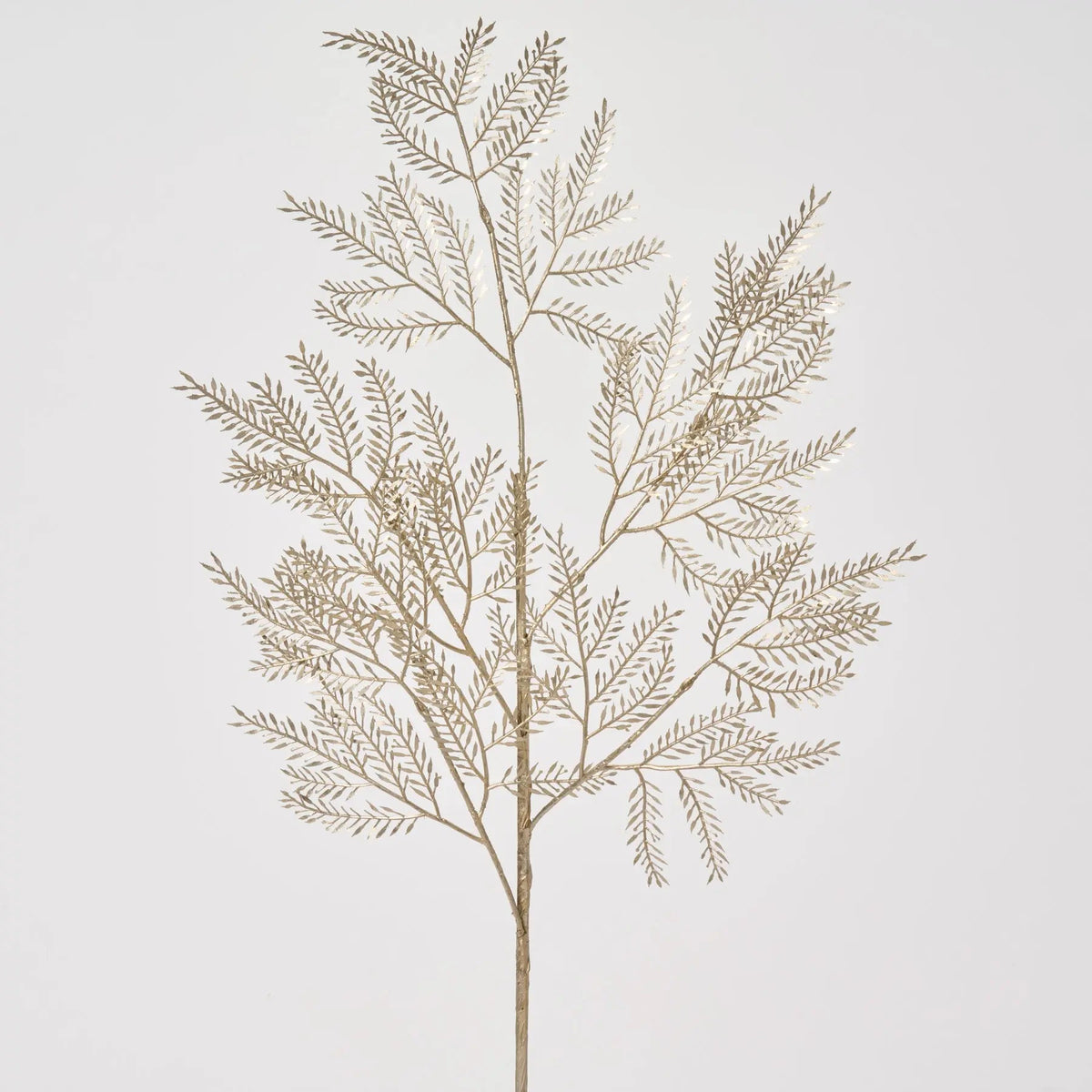 Yulemere Champagne Gold Mimosa Branch Spray 24 Inch detail view 2