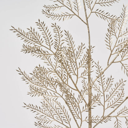 Yulemere Champagne Gold Mimosa Branch Spray 24 Inch overall view