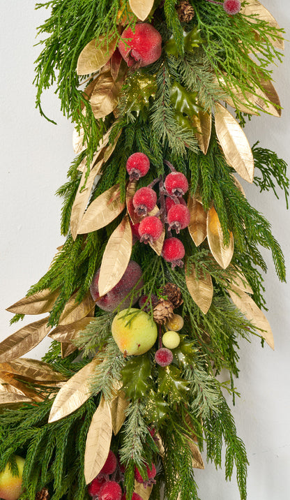 Yulemere Della Robbia Style Christmas Garland detail view 3